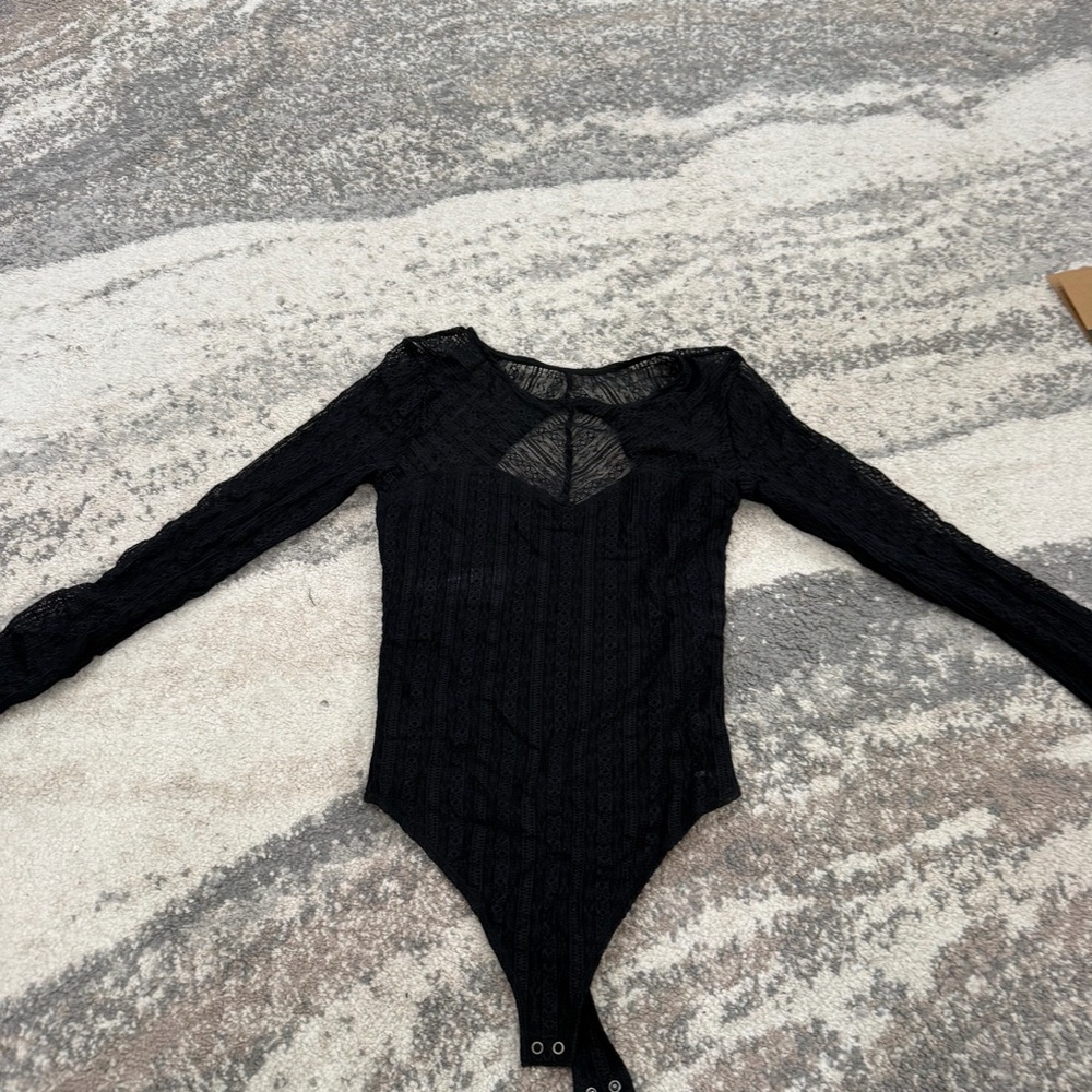 Abercrombie & Fitch Black Lace Detail Bodysuit